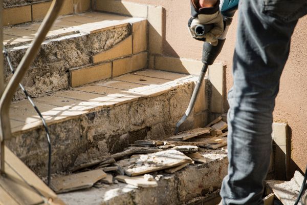 Concrete Stair Demolition in Bolingbrook